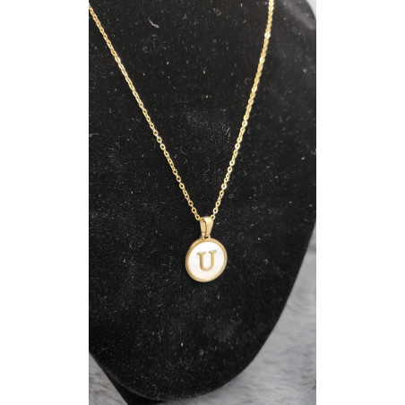 Collier initial Lettre U - Les Bijoux de Madame