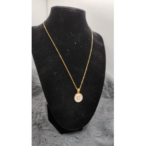 Collier initial Lettre U - Les Bijoux de Madame