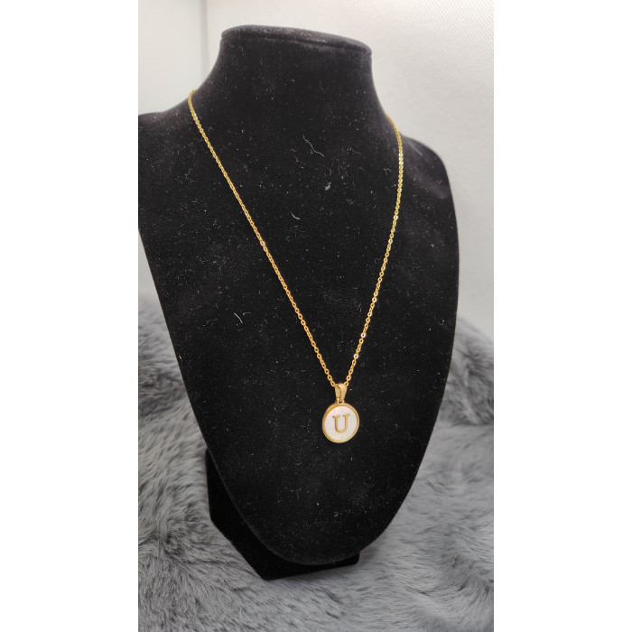 Collier initial Lettre U - Les Bijoux de Madame
