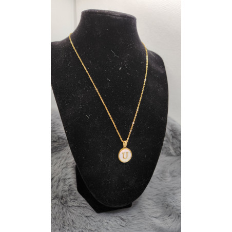 Collier initial Lettre U - Les Bijoux de Madame