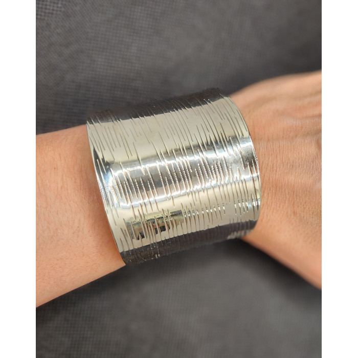 Bracelet manchette silver - Les Bijoux de Madame