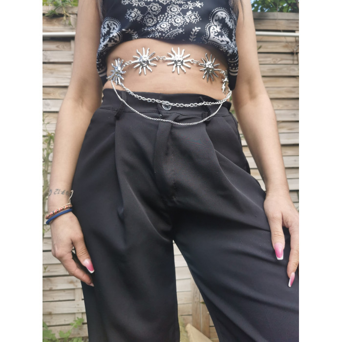 Bijoux Corps Keoni en 3 rangs en acier inoxydable silver