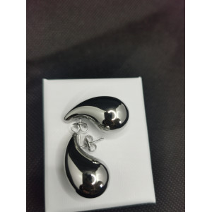 Boucles D'oreilles Ella goutte d'eau en acier inoxydable silver