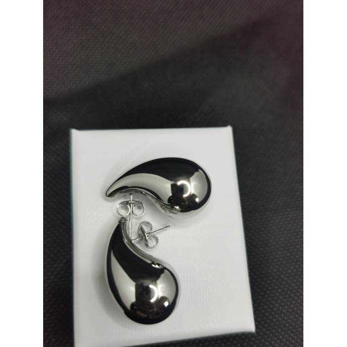 Boucles D'oreilles Ella goutte d'eau en acier inoxydable silver