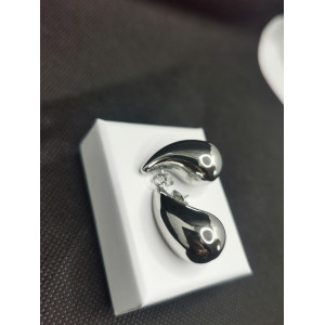 Boucles D'oreilles Ella goutte d'eau en acier inoxydable silver