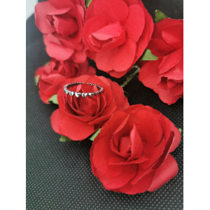 Bague Amalia en métal argent en forme de coeur
