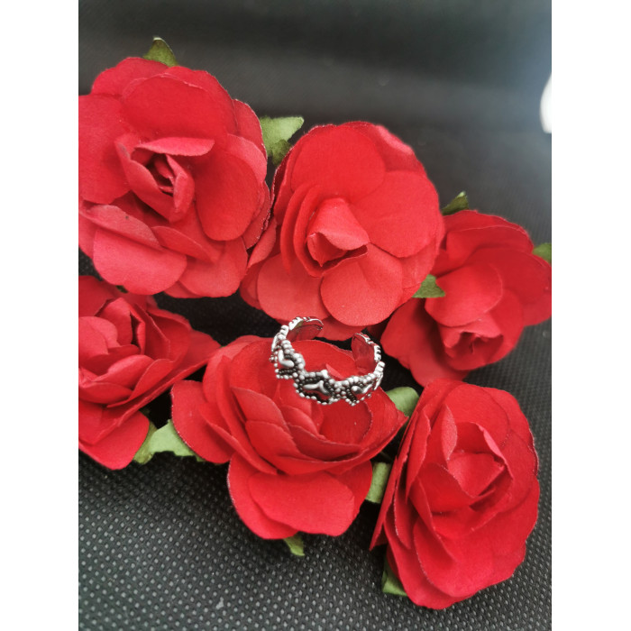 Bague Kyle en métal argenté et coeur
