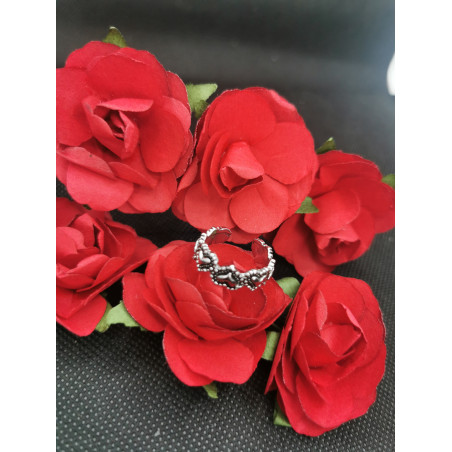 Bague Kyle en métal argenté et coeur