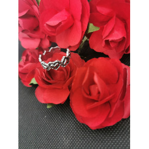 Bague Kyle en métal argenté et coeur