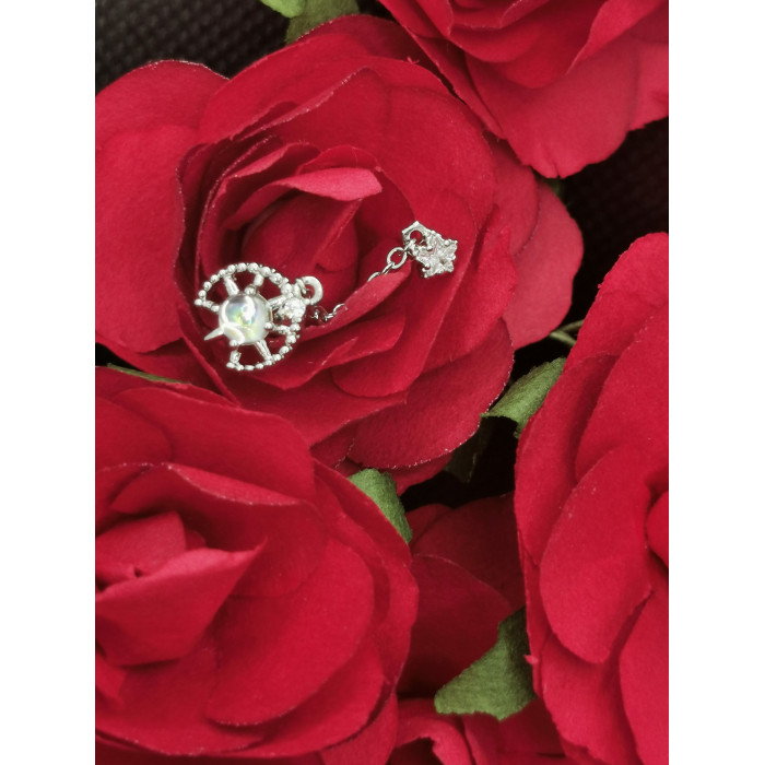 Piercing Oreilles Valy double en titane et zirconium