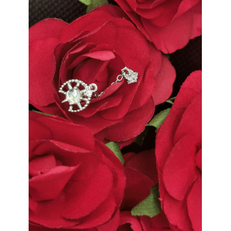 Piercing Oreilles Valy double en titane et zirconium