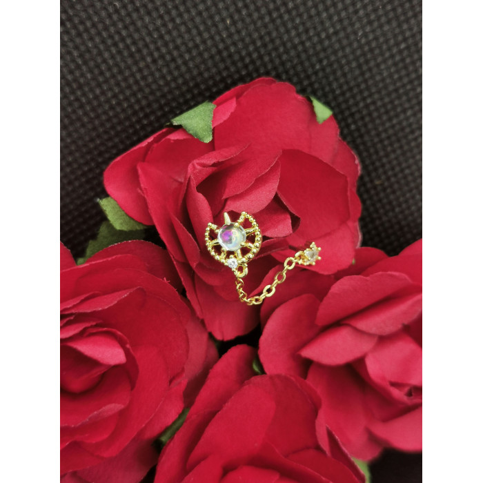 Piercing Oreilles Valy double en titane et zirconium