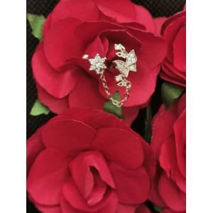 Piercing Papillons chainette avec zirconium en titane