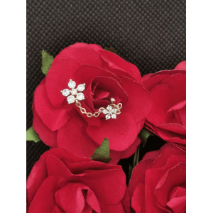 Piercing Avana avec fleurs de zirconium en titane